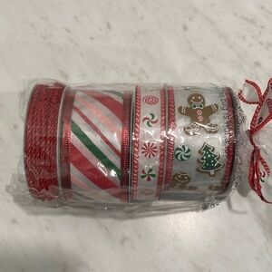 Christmas Ribbon 4 Spools NEW